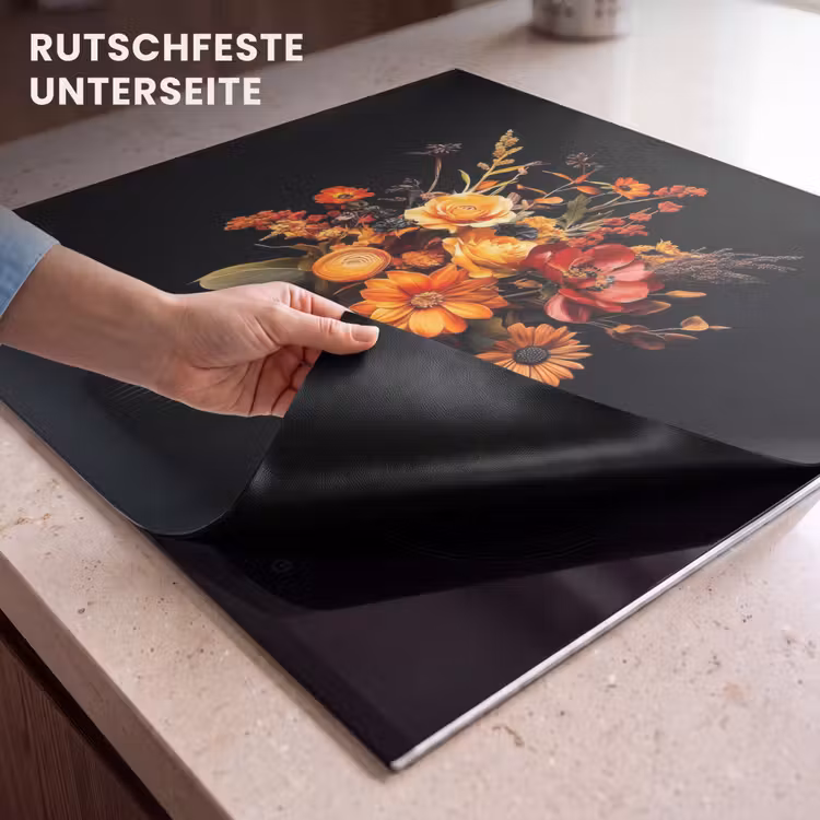 Herdabdeckplatte - Herbst - Blumenstrauß - Orange — 6