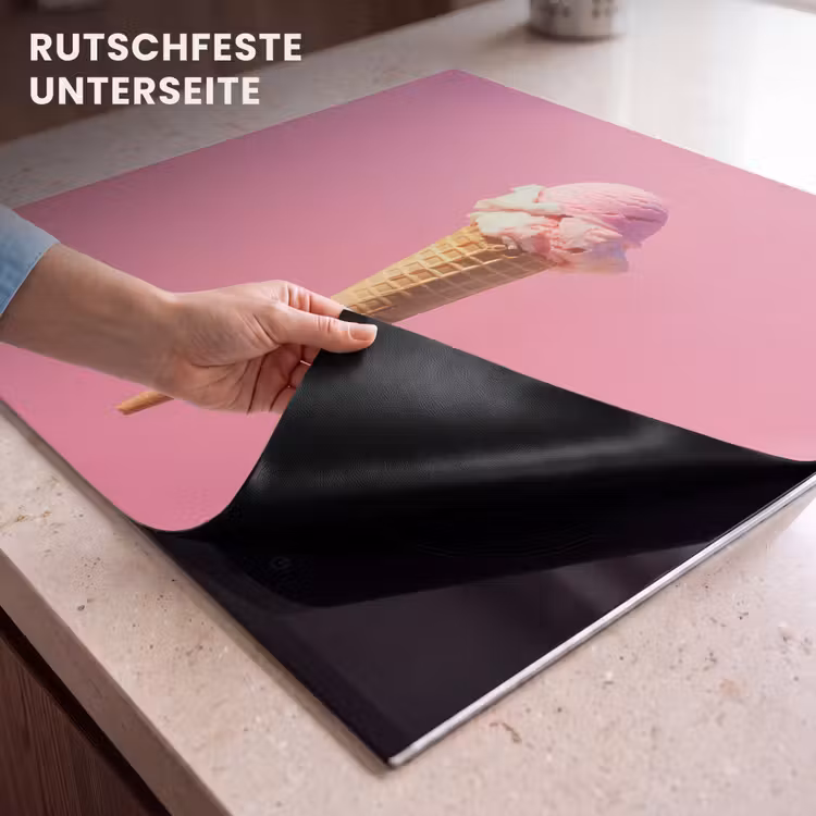 Herdabdeckplatte - Horn - Schaufel Eiscreme - Rosa — 6