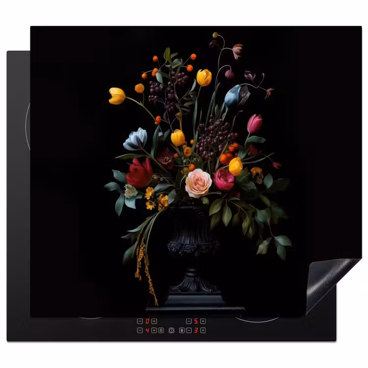 Herdabdeckplatte - Klassisch - Vase - Blumenstrauß - Blumen — 1