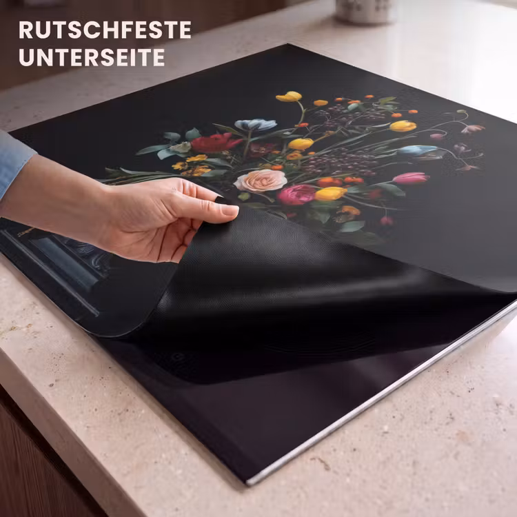 Herdabdeckplatte - Klassisch - Vase - Blumenstrauß - Blumen — 6