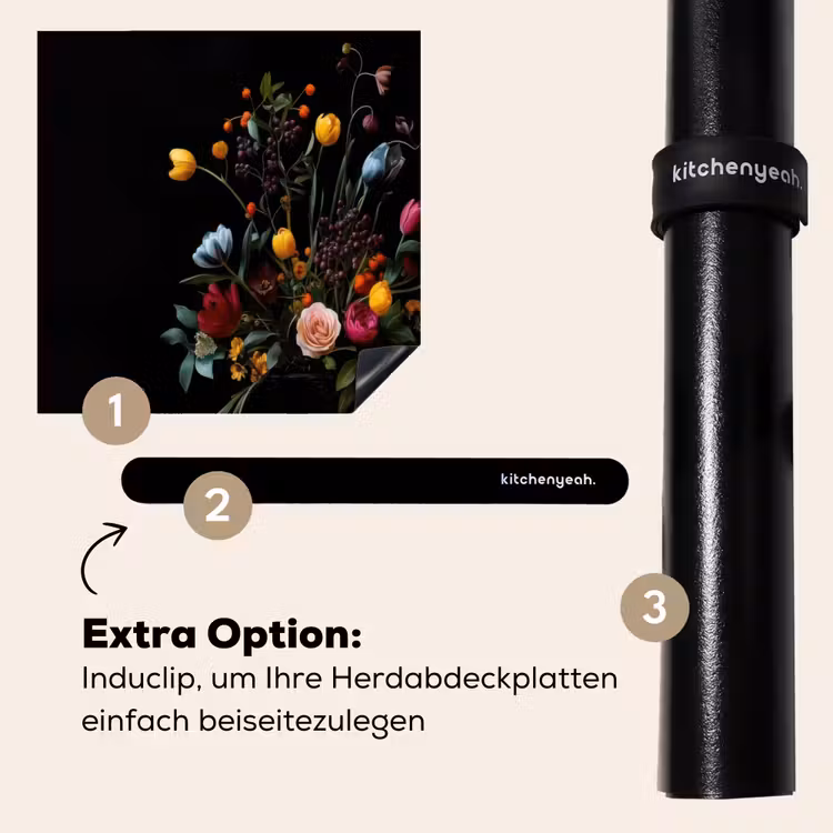 Herdabdeckplatte - Klassisch - Vase - Blumenstrauß - Blumen — 8