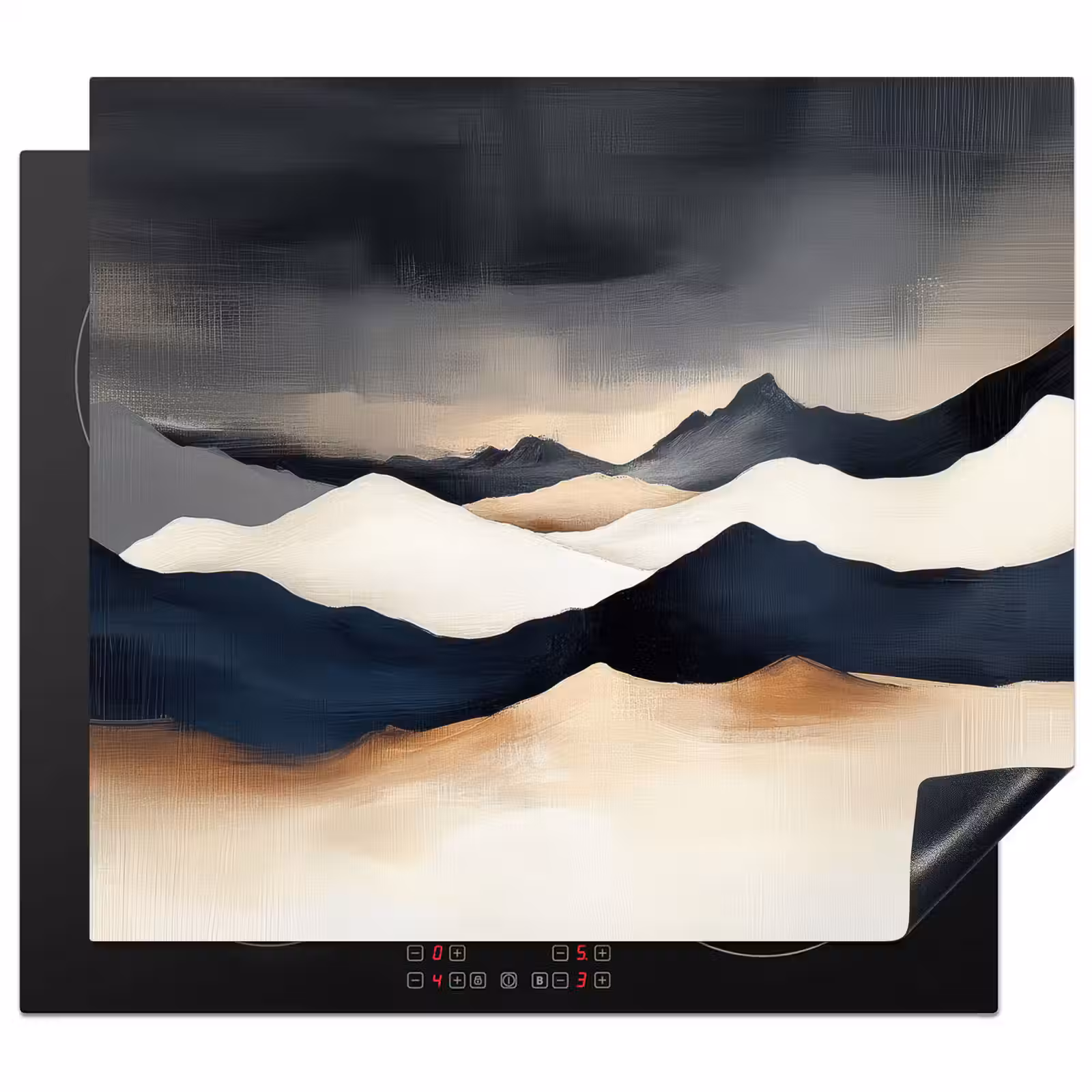 Herdabdeckplatte - Berge - Dunkelblau - Landschaft — 1