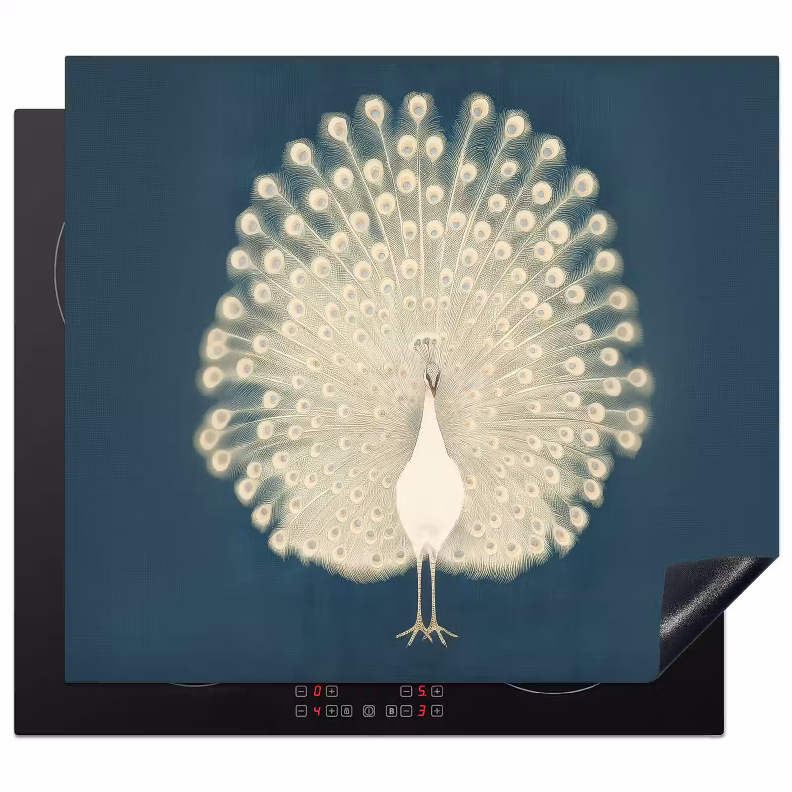 Herdabdeckplatte - Vogel - Blau - Vintage — 1