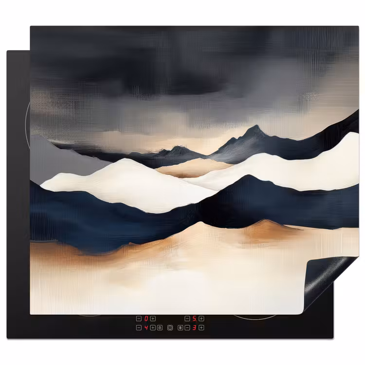Herdabdeckplatte - Berge - Dunkelblau - Landschaft — 1