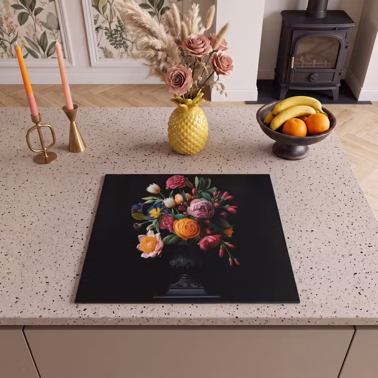 Herdabdeckplatte - Blumenstrauß - Romantisch - Farbenfroh — 3