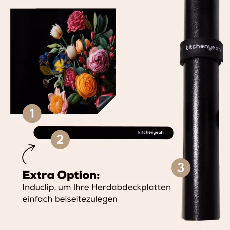 Herdabdeckplatte - Blumenstrauß - Romantisch - Farbenfroh — 8