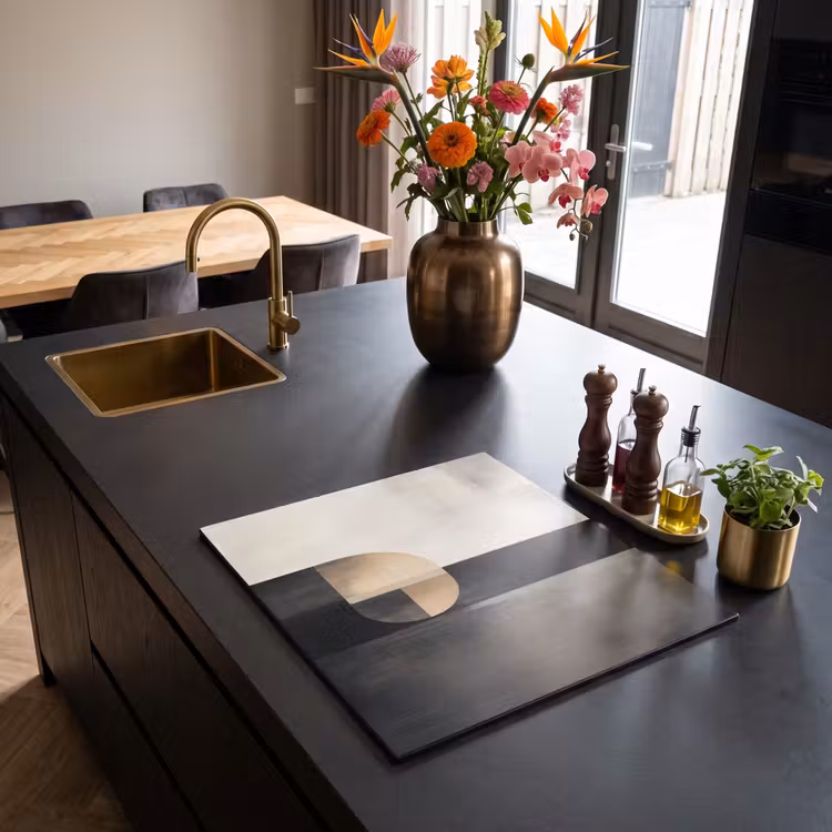 Herdabdeckplatte - Formen - Modern - Schwarz — 2