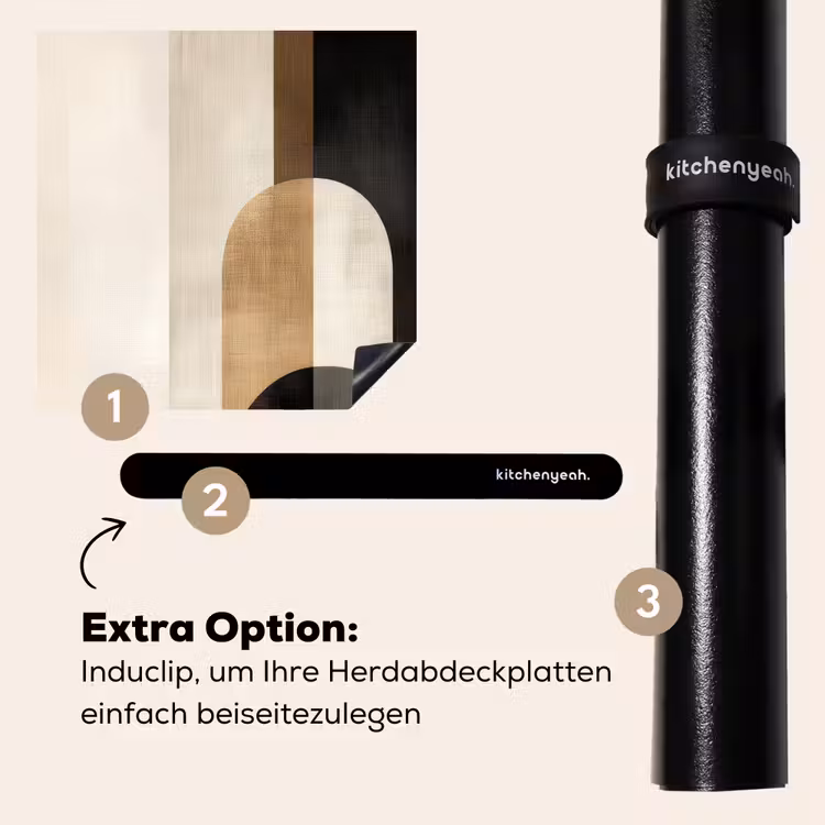 Herdabdeckplatte - Geometrisch - Formen - Weiß — 8