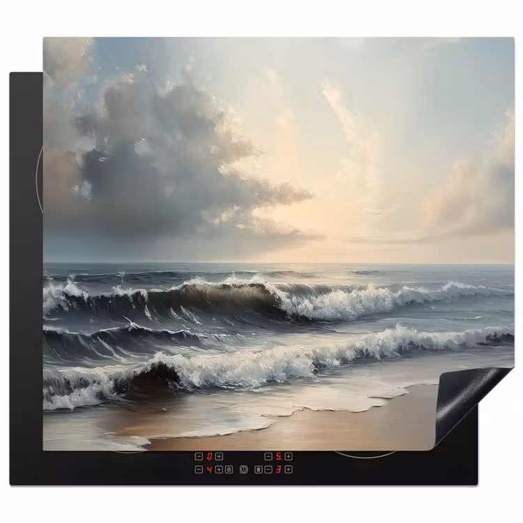 Herdabdeckplatte - Strand - Meer - Sonnenuntergang — 1