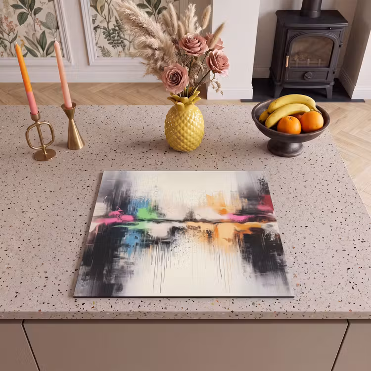 Herdabdeckplatte - Abstrakt - Farbexplosion - Landschaft — 3