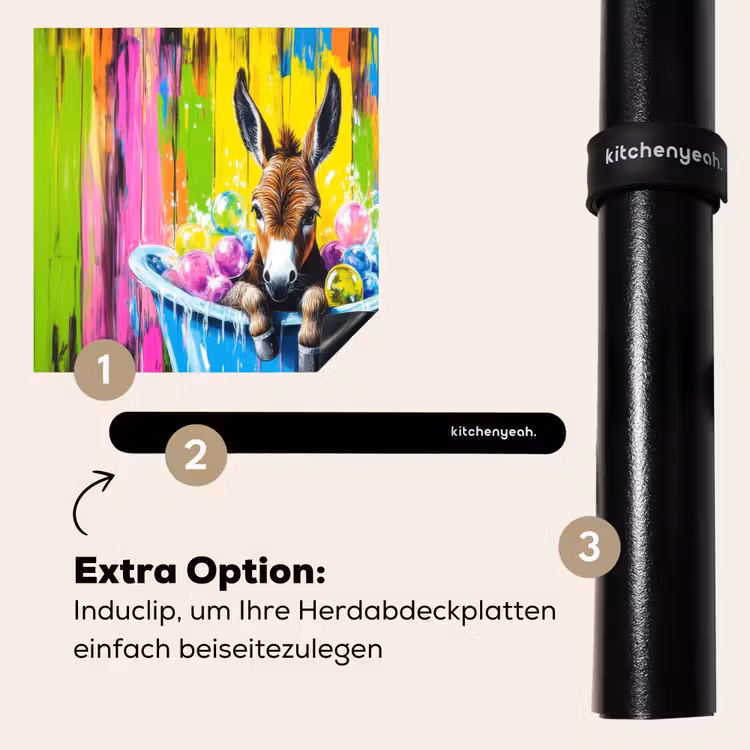 Herdabdeckplatte - Esel - Badewanne - Rosa - Schaumstoff — 8