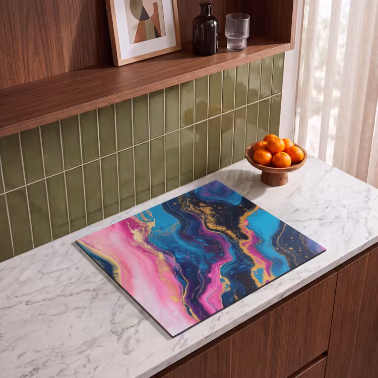 Herdabdeckplatte - Marmor - Modern - Gold — 4