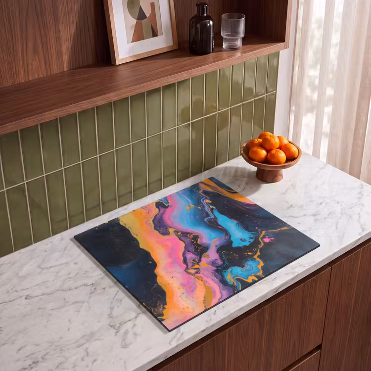Herdabdeckplatte - Modern - Marmor - Orange — 4