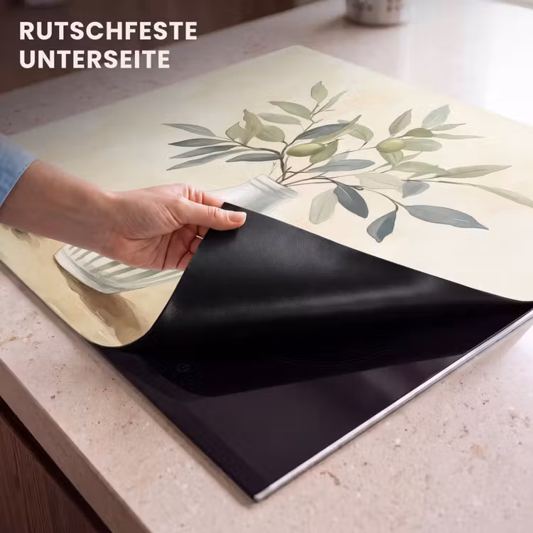 Herdabdeckplatte - Vase - Keramik - Olivenzweige — 6
