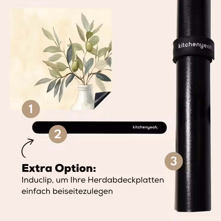 Herdabdeckplatte - Vase - Keramik - Olivenzweige — 8