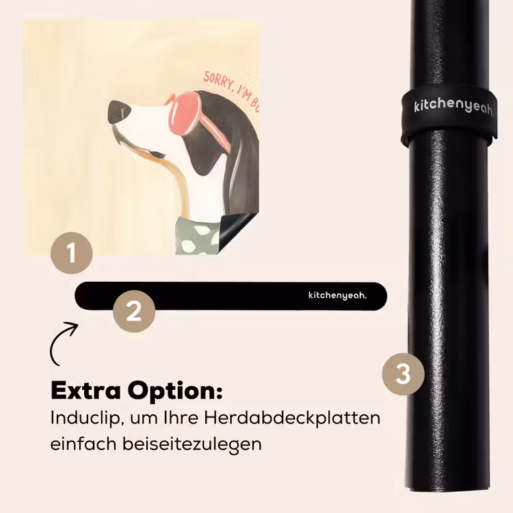 Herdabdeckplatte - Zitat - Hund - Sonnenbrille — 8