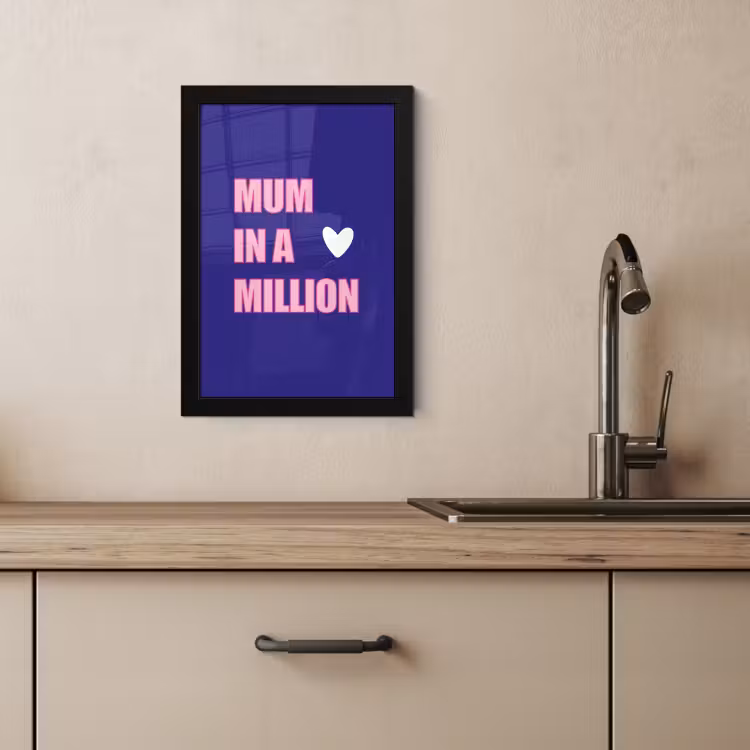 Bilder mit Rahmen - Mutter - Text - Blau - Herz — 3