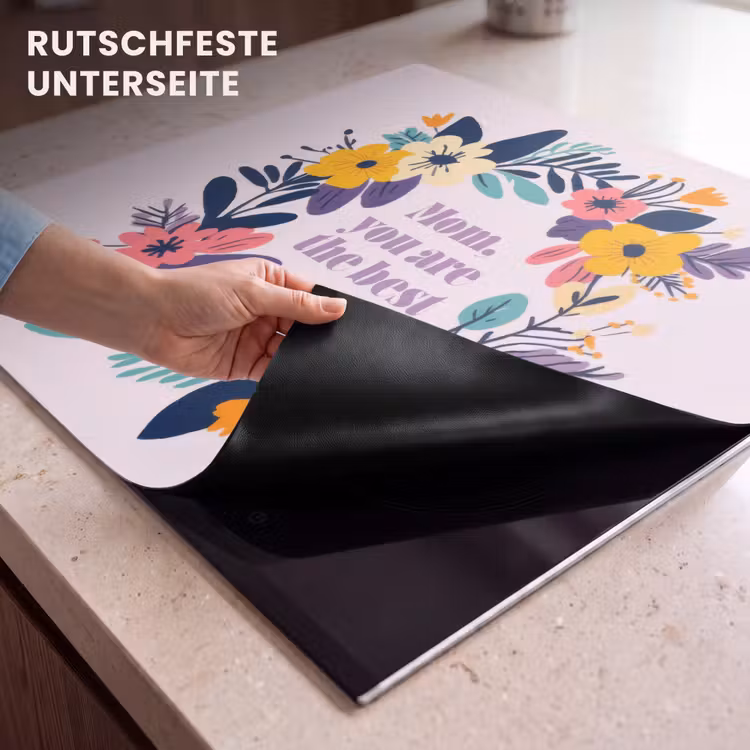 Herdabdeckplatte - Blumenkranz - Bunt - Mutter — 6