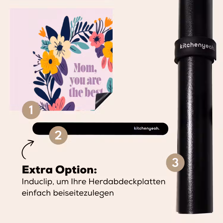 Herdabdeckplatte - Blumenkranz - Bunt - Mutter — 8