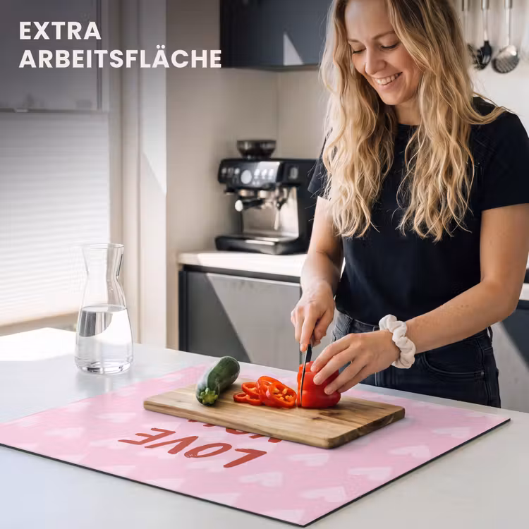 Herdabdeckplatte - Liebe - Zitat - Mutter - Rot — 5