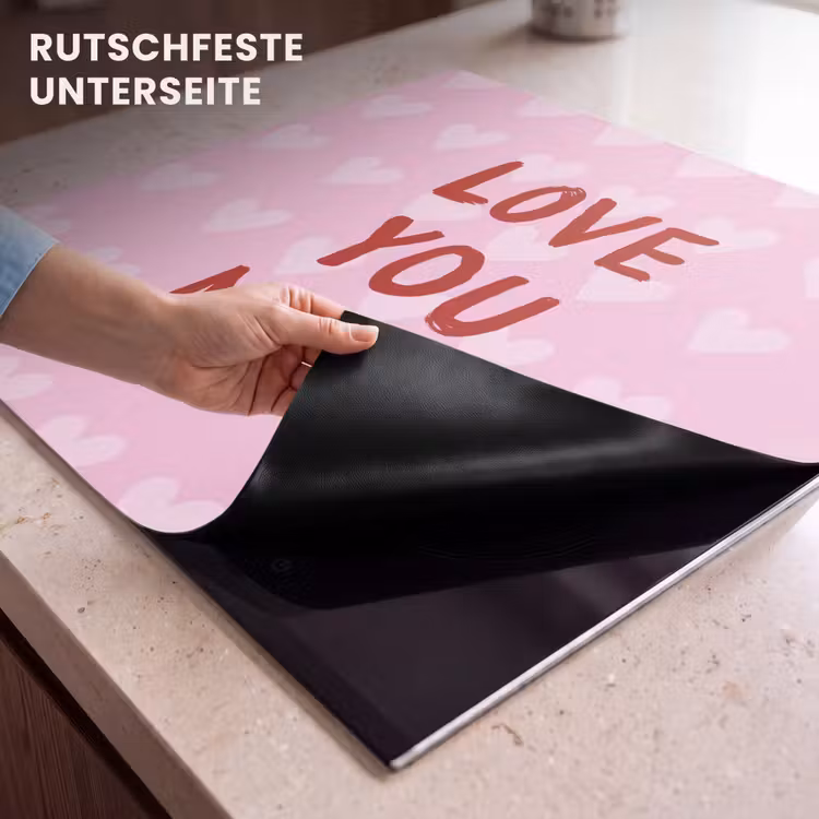 Herdabdeckplatte - Liebe - Zitat - Mutter - Rot — 6