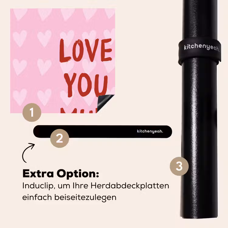 Herdabdeckplatte - Liebe - Zitat - Mutter - Rot — 8