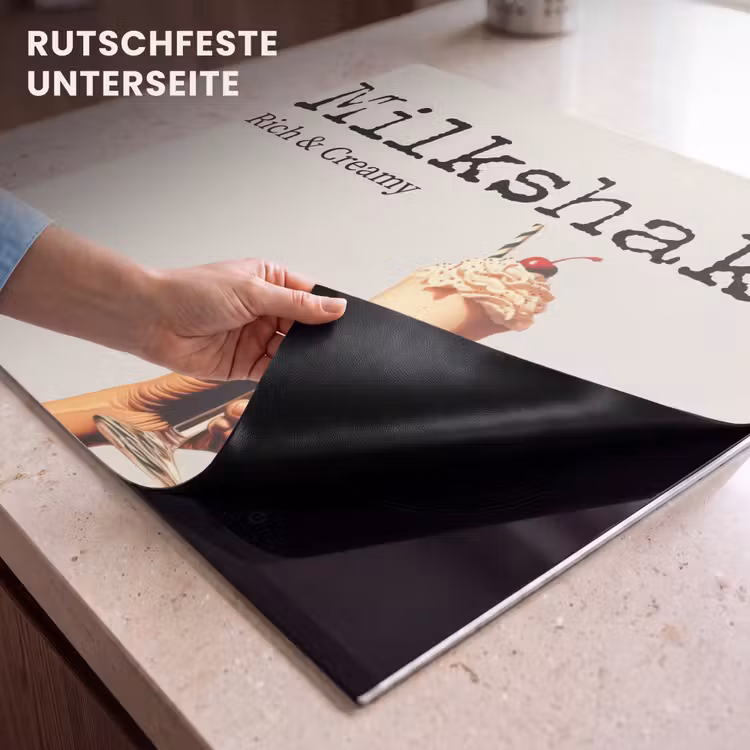 Herdabdeckplatte - Milchshake - Kirsche - Strohhalm — 6