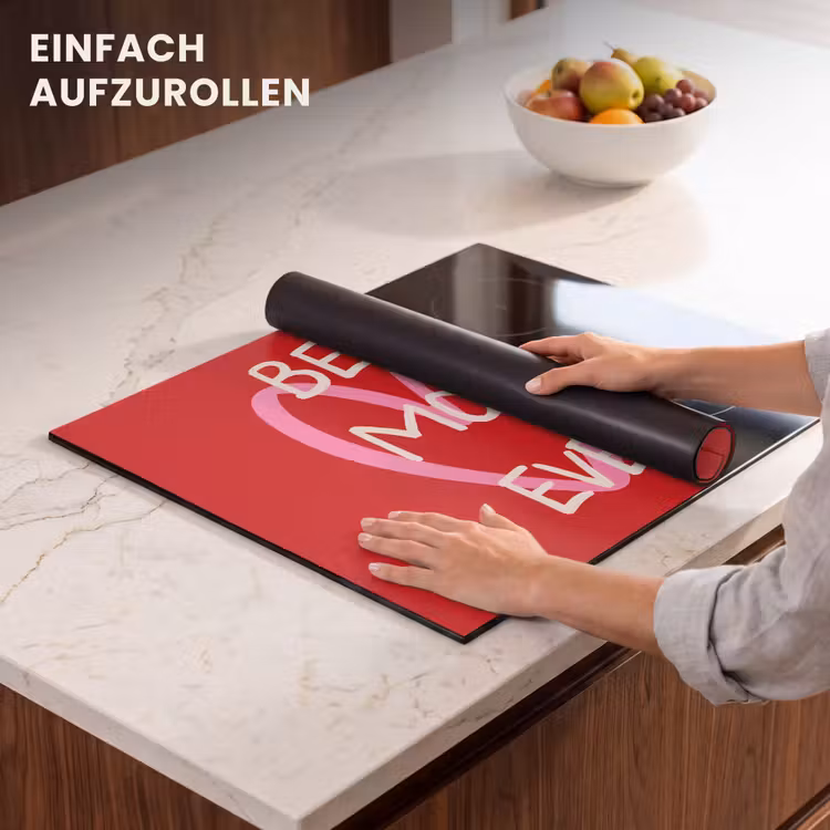Herdabdeckplatte - Mutter - Zitat - Herz - Rot — 7