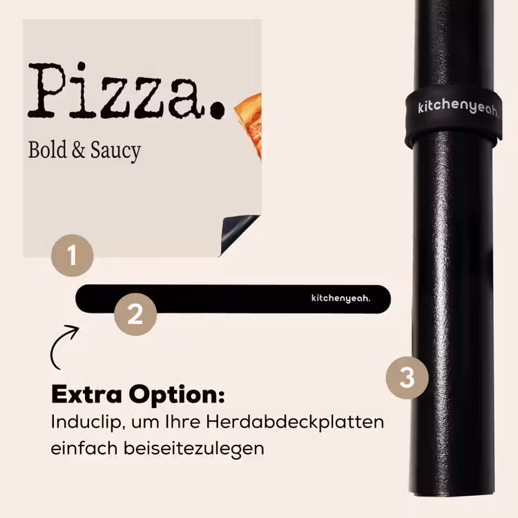 Herdabdeckplatte - Pizza - Käse - Peperoni — 8