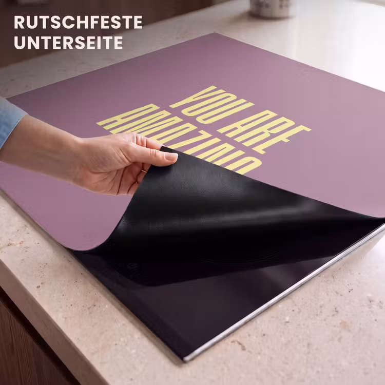 Herdabdeckplatte - Text - Lila - Erstaunlich — 6