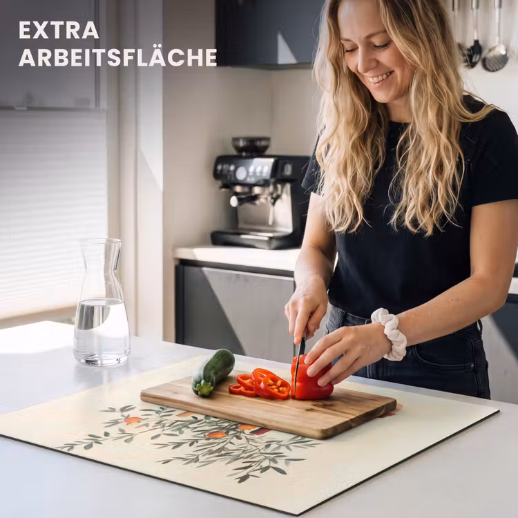 Herdabdeckplatte - Weinflaschen - Äste - Orangen — 5