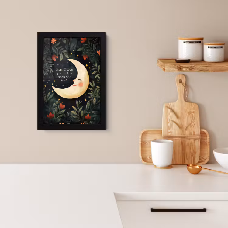 Bilder mit Rahmen - Mond - Zitat - Blumen - Sterne — 2