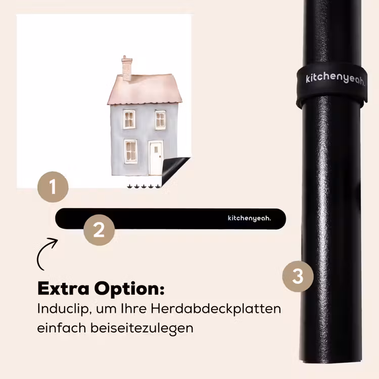 Herdabdeckplatte - Hellblau - Haus - Mutti - Text — 8