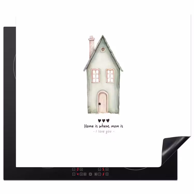 Herdabdeckplatte - Landhaus - Grün - Text - Liebevoll — 1