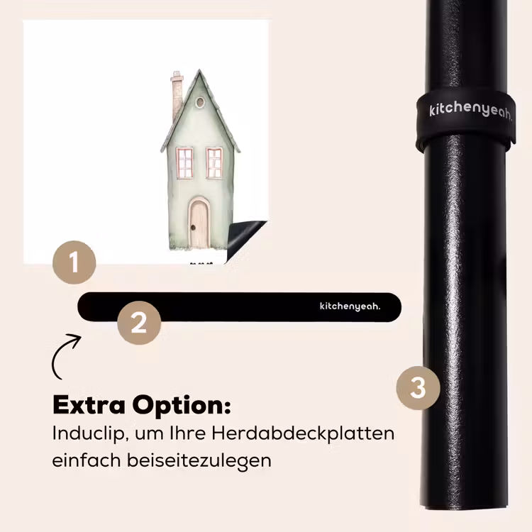 Herdabdeckplatte - Landhaus - Grün - Text - Liebevoll — 8