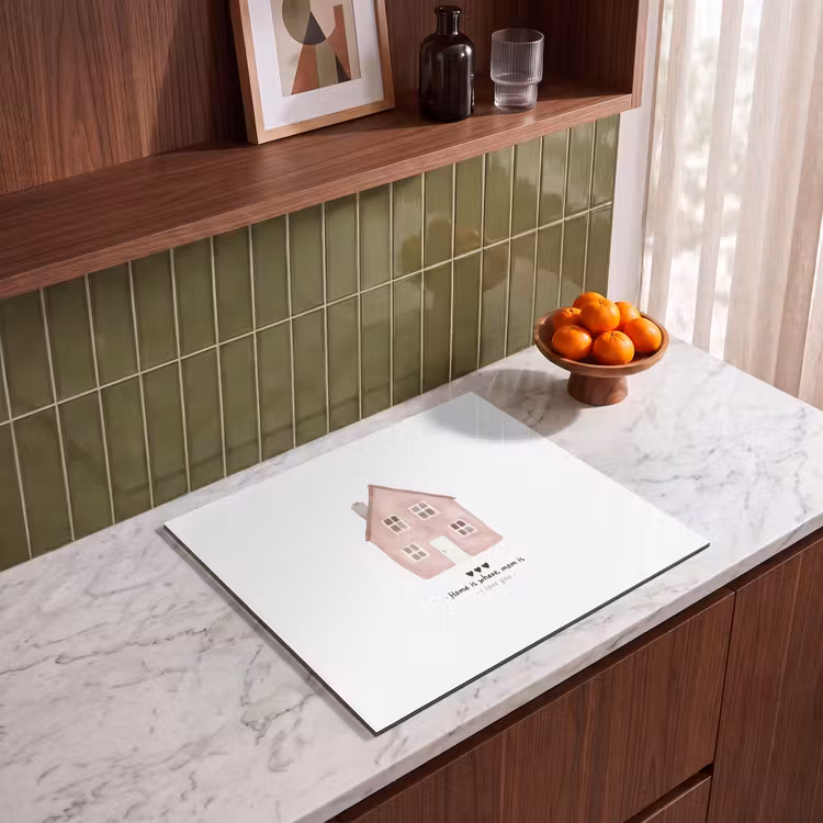 Herdabdeckplatte - Landhaus - Rosa - Zitat - Mutter — 4