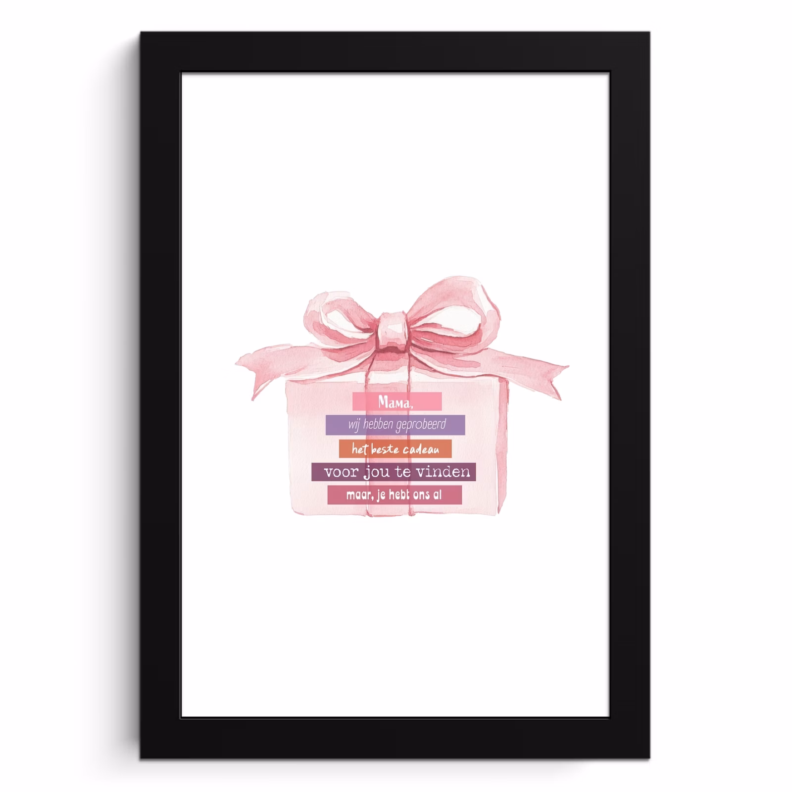 Bilder mit Rahmen - Geschenk - Schleife - Text - Rosa — 1