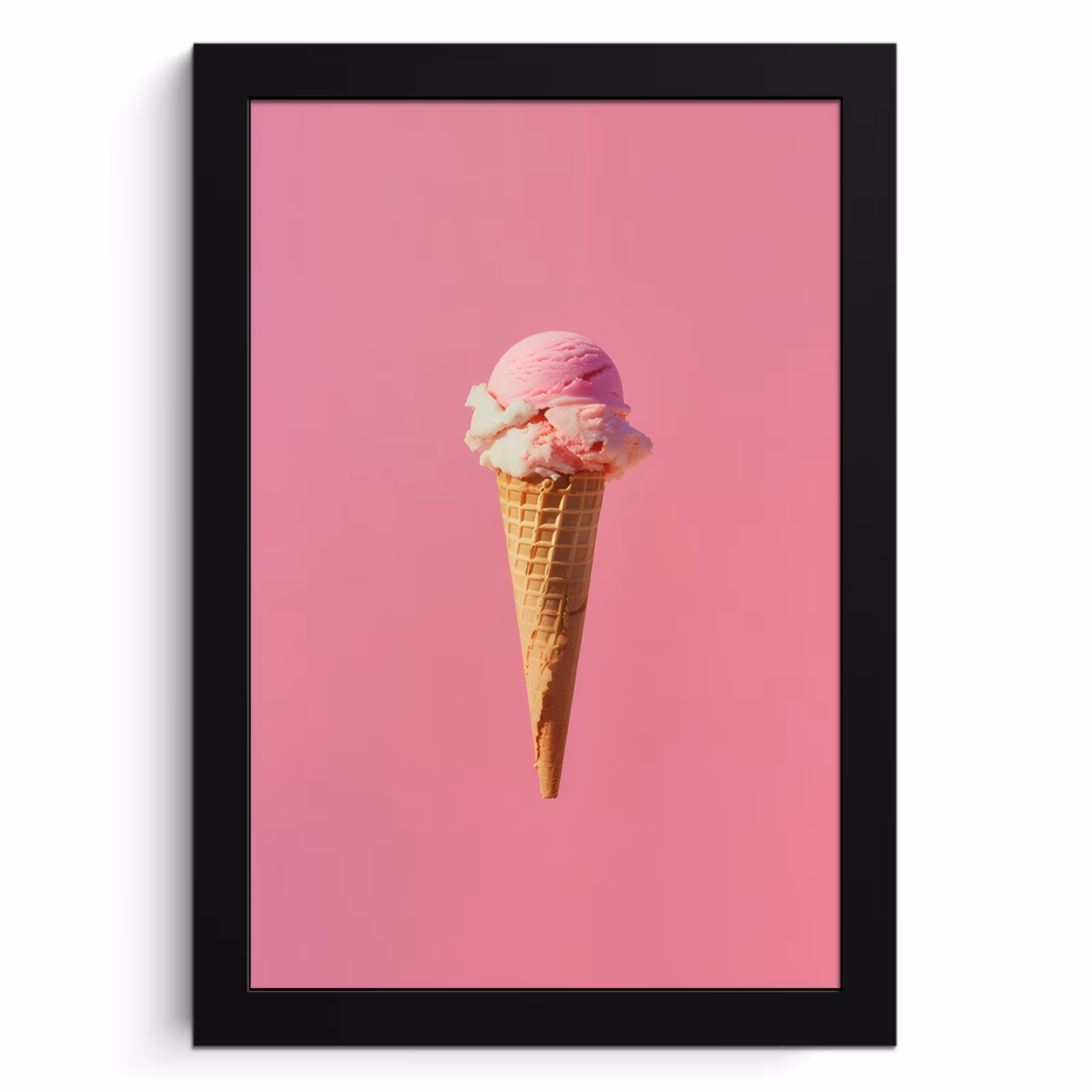 Bilder mit Rahmen - Horn - Schaufel Eiscreme - Rosa — 1