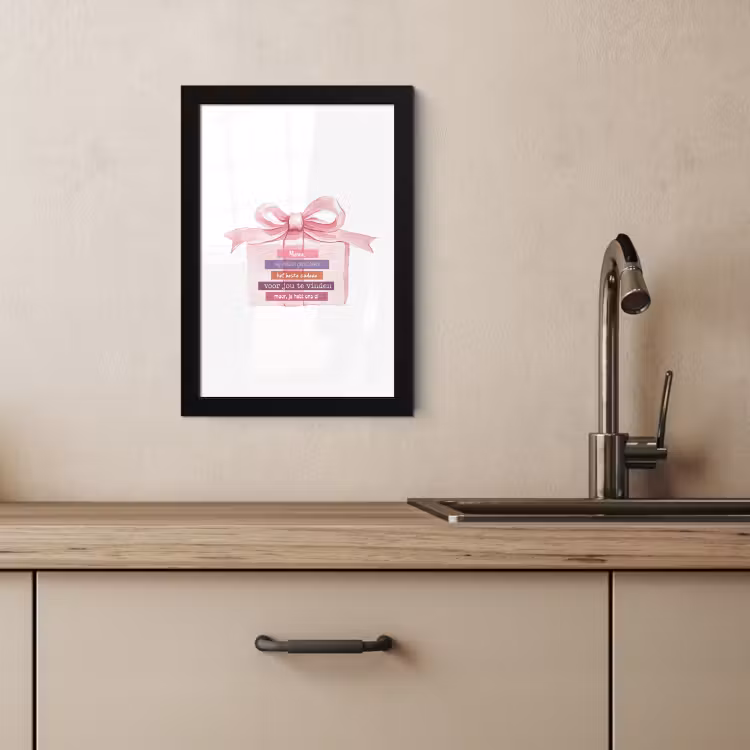 Bilder mit Rahmen - Geschenk - Schleife - Text - Rosa — 4