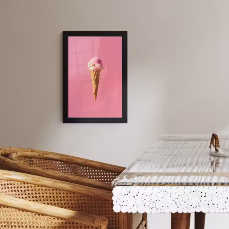 Bilder mit Rahmen - Horn - Schaufel Eiscreme - Rosa — 4