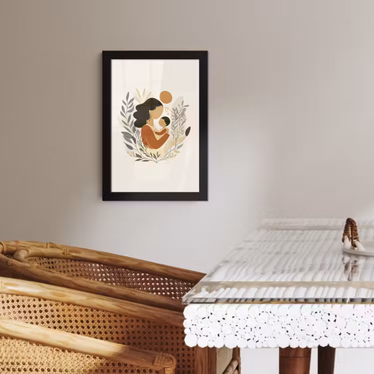 Bilder mit Rahmen - Illustration - Mutter - Kind - Liebevoll — 3