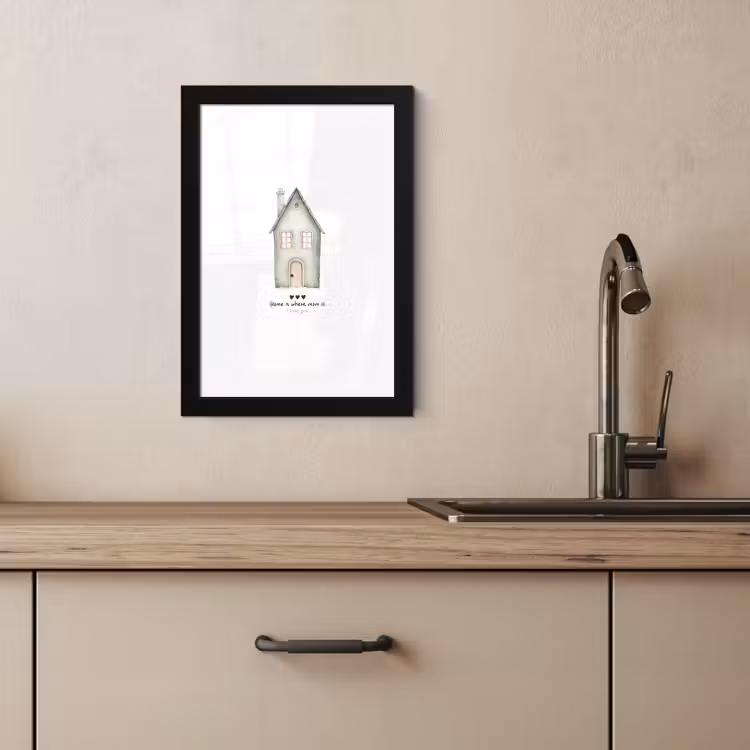 Bilder mit Rahmen - Landhaus - Grün - Text - Liebevoll — 4