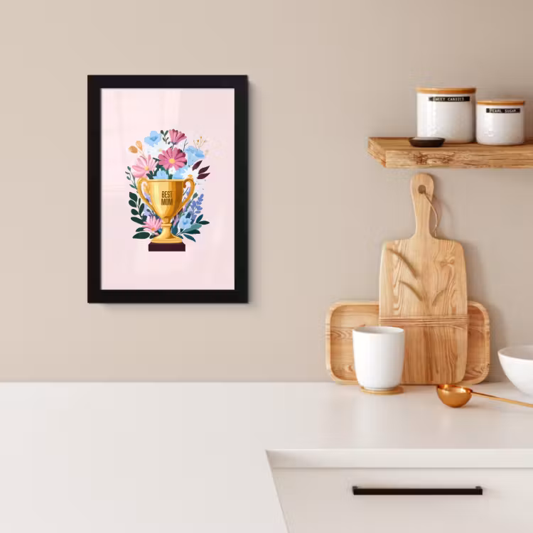 Bilder mit Rahmen - Trophäe - Beste Mutter - Blumen - Bunt — 2