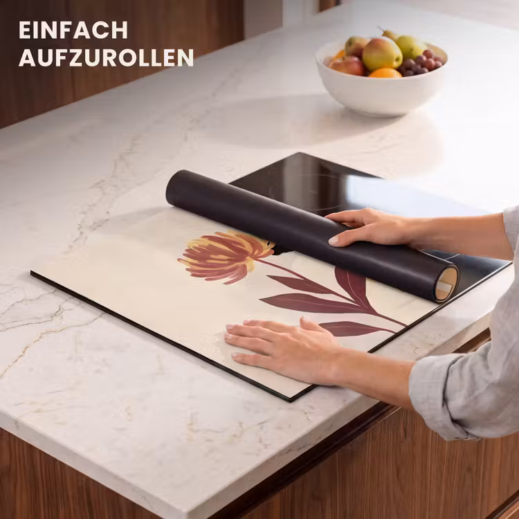 Herdabdeckplatte - Frau - Minimalistisch - Blume — 7