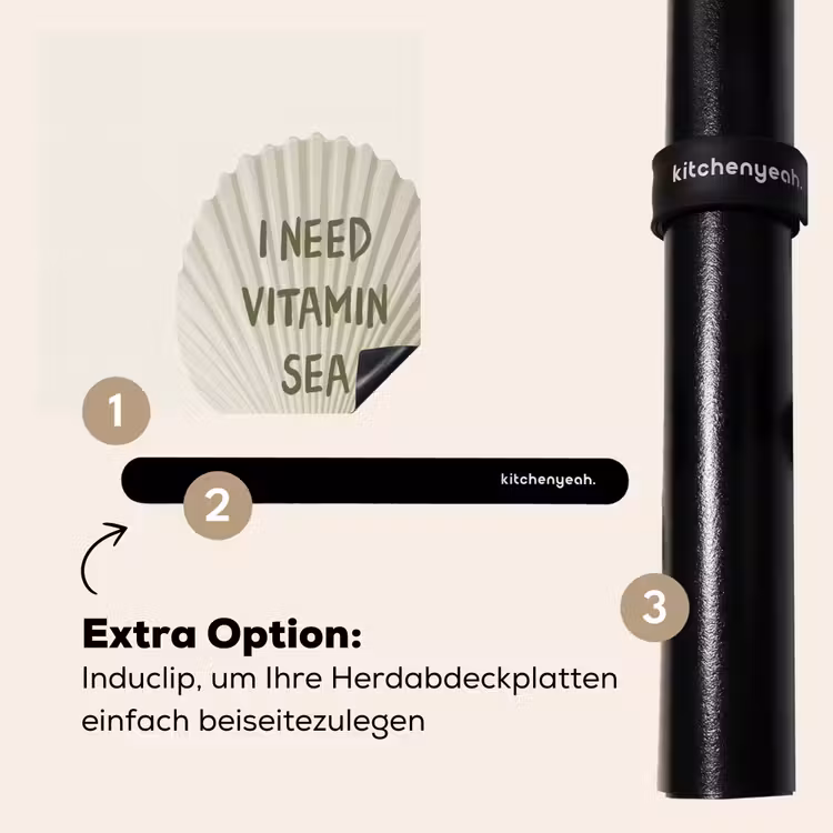 Herdabdeckplatte - Muschel - Zitat - Grün — 8