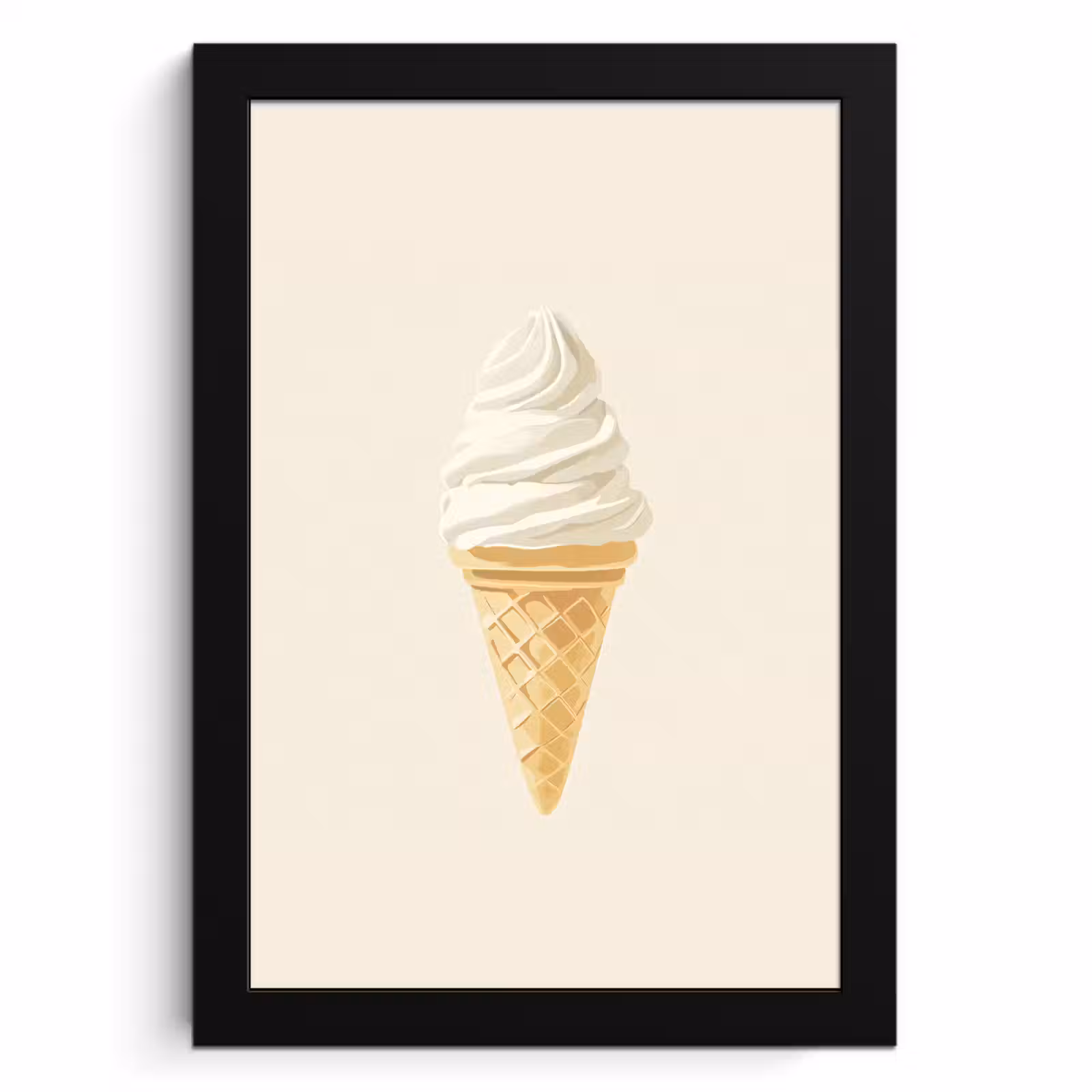 Bilder mit Rahmen - Eiswaffel - Weiß — 1