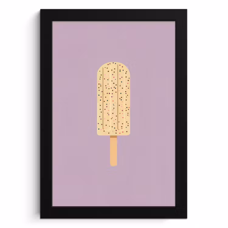 Bilder mit Rahmen - Beige - Eiscreme - Sprenkeln — 1