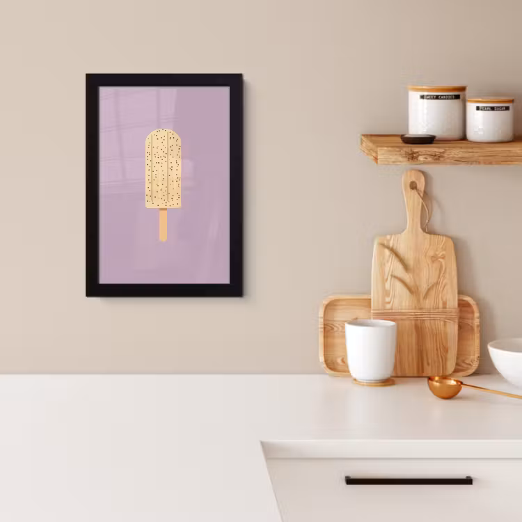 Bilder mit Rahmen - Beige - Eiscreme - Sprenkeln — 2