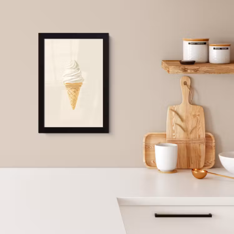 Bilder mit Rahmen - Eiswaffel - Weiß — 2