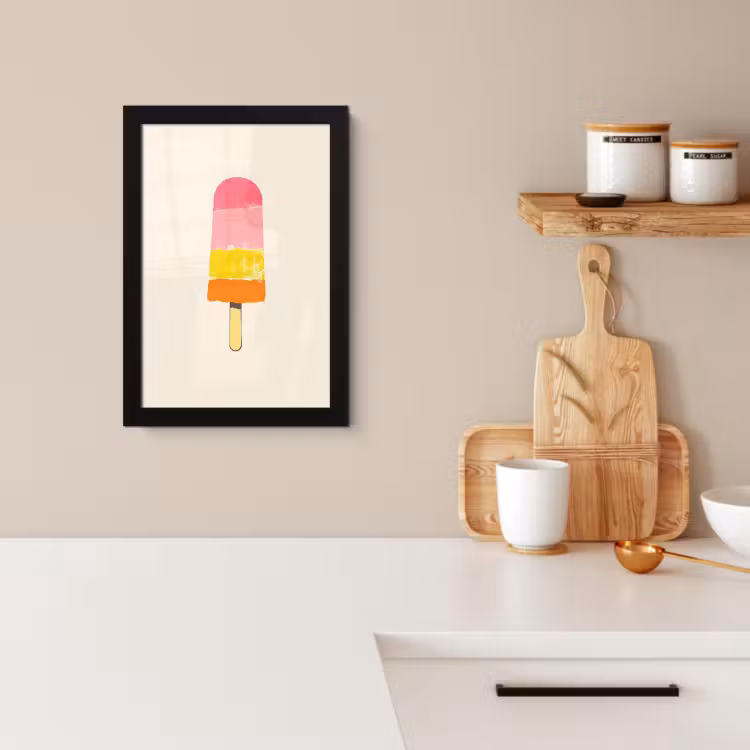 Bilder mit Rahmen - Wassereis - Retro - Stiel - Rosa — 2